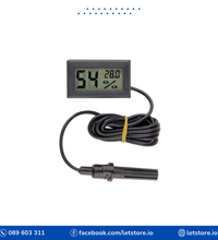 Mini LCD Digital Thermometer FY-12 black
