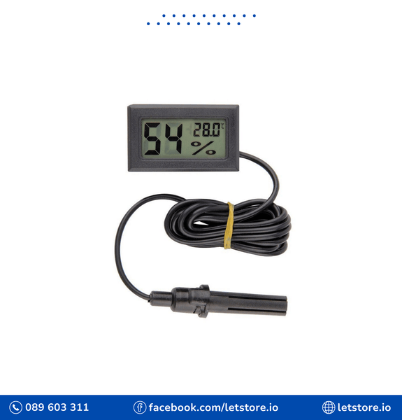 Mini LCD Digital Thermometer FY-12 black