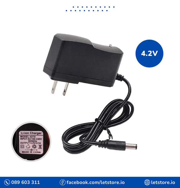 4.2V 1A 18650 Lithium Battery Charger