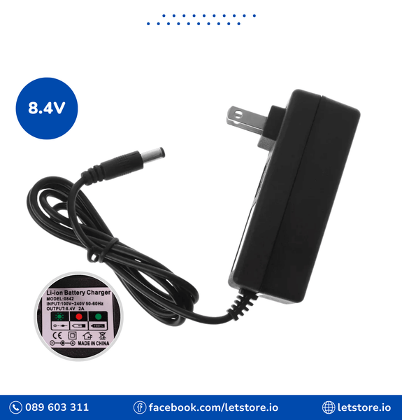 8.4V 2A 18650 Lithium Battery Charger