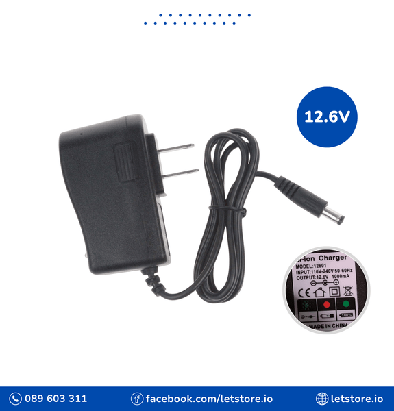 12.6V 1A 18650 Lithium Battery Charger