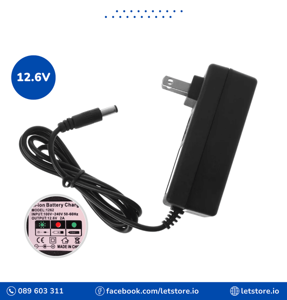 12.6V 2A 18650 Lithium Battery Charger