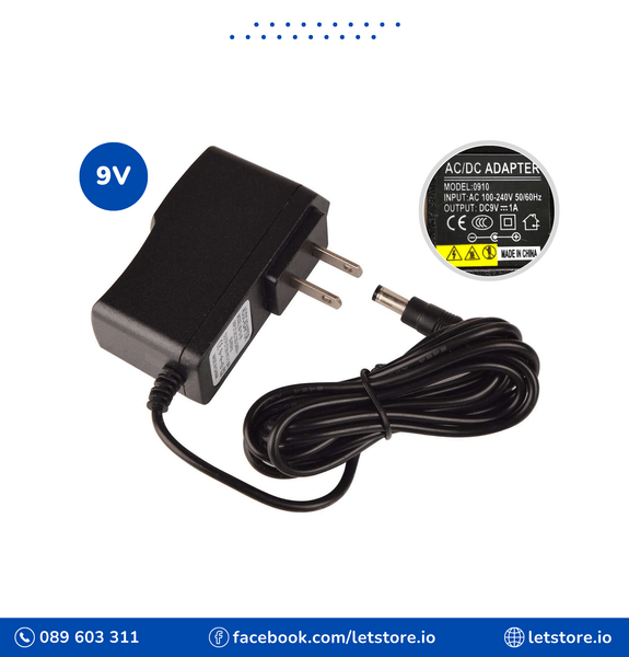 AC to DC 9V 1A Power Supply Adapter