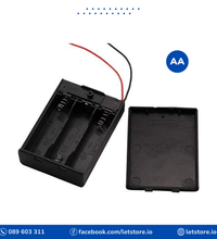 3X 1.5V AA Battery Holder With Cover And On/Off Switch