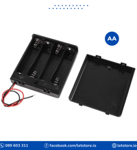 4X 1.5V AA Battery Holder With Cover And On/Off Switch
